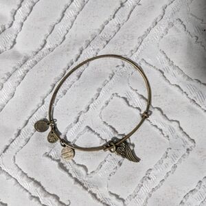 Alex and Ani Gold Wing Expandable Charm Bracelet